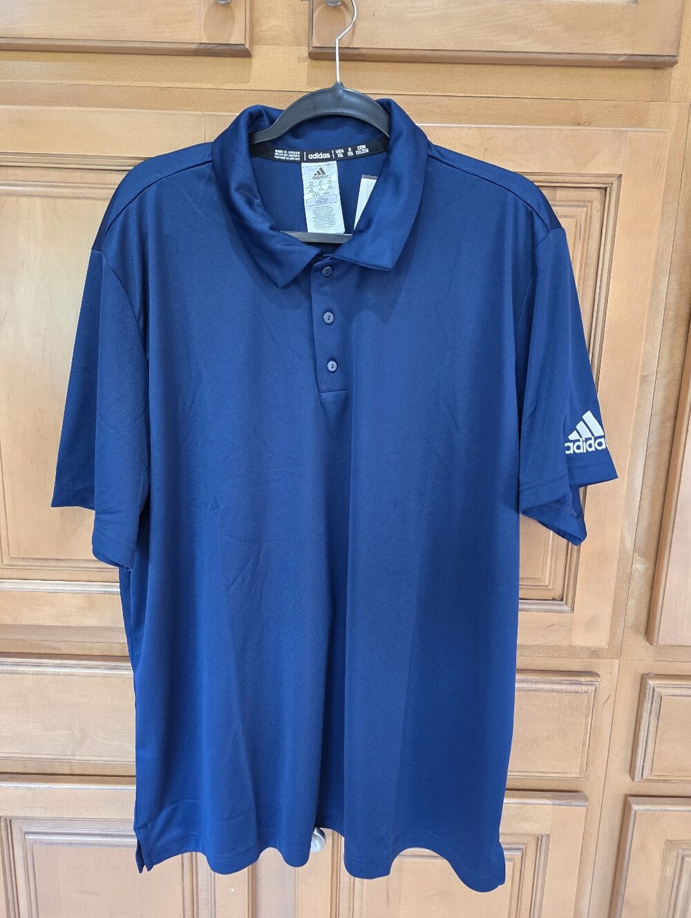 adidas Men's Royal Blue Short-Sleeve Polo Shirt
